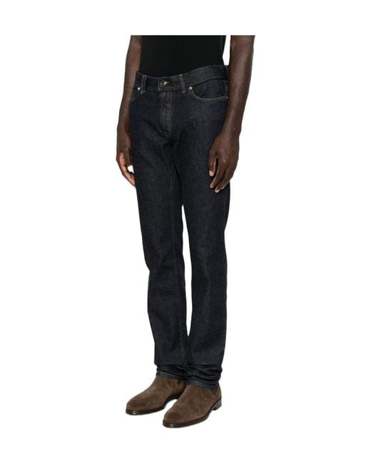 Brioni Blue Straight-Leg Jeans for men