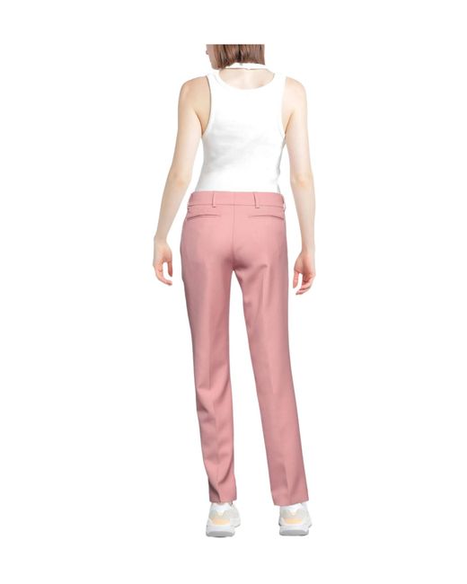 Burberry Pink Solid Color Twill Pants