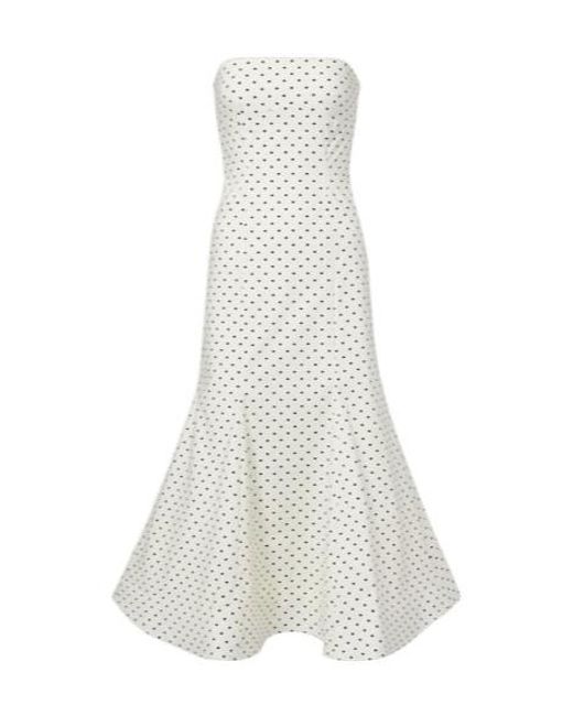ROTATE BIRGER CHRISTENSEN White Amadelle Cotton-Blend Midi Dress