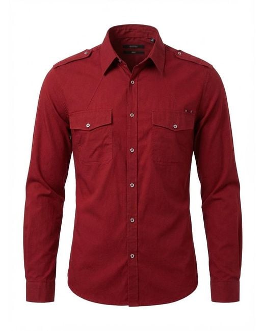 Gucci Red Button-Down Shirt