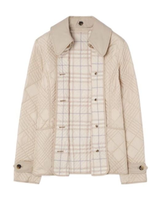 Burberry Natural Fernleigh Quilted Jacket