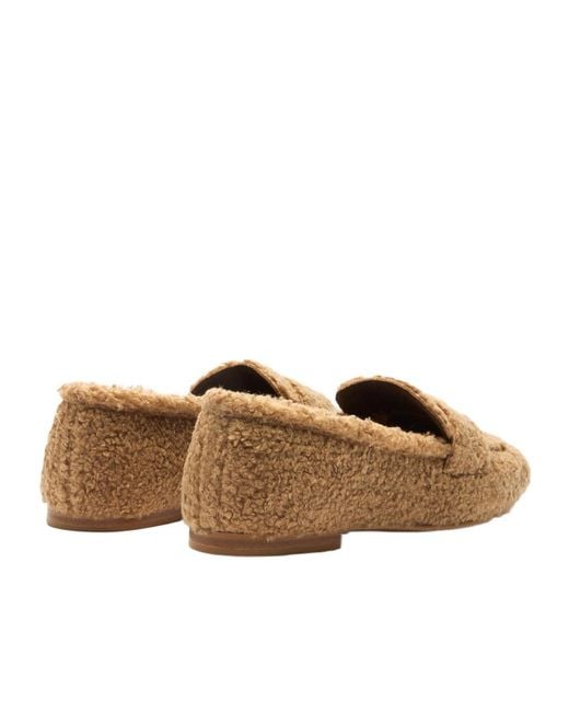 Casadei Brown Grays Peak Faux Fur Loafers