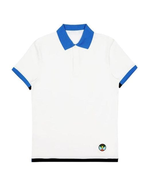 Prada White Short-Sleeved Polo Shirt for men