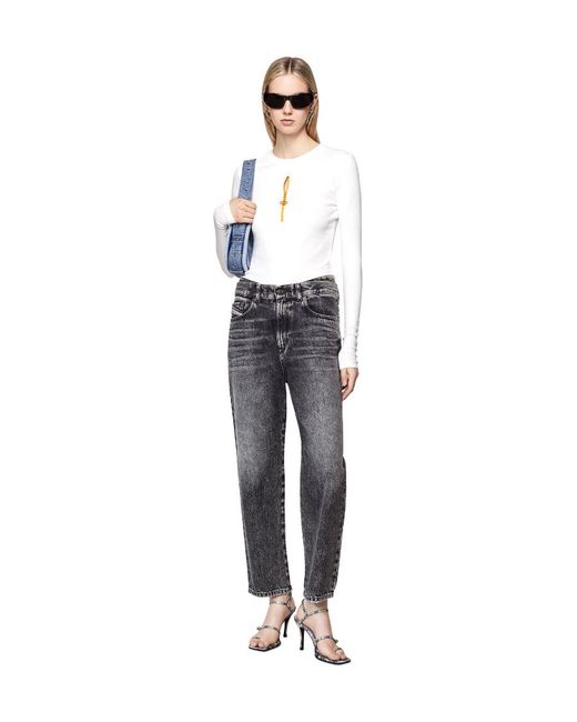 DIESEL Gray Relaxed Boyfriend Jeans