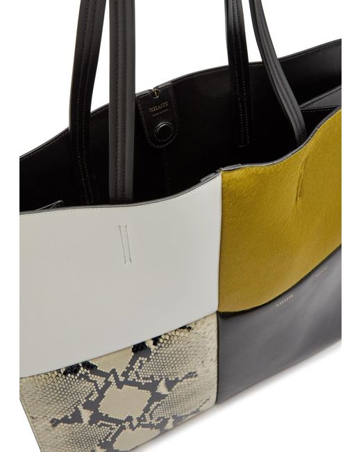 Khaite Metallic Piper Patchwork Leather Tote Bag