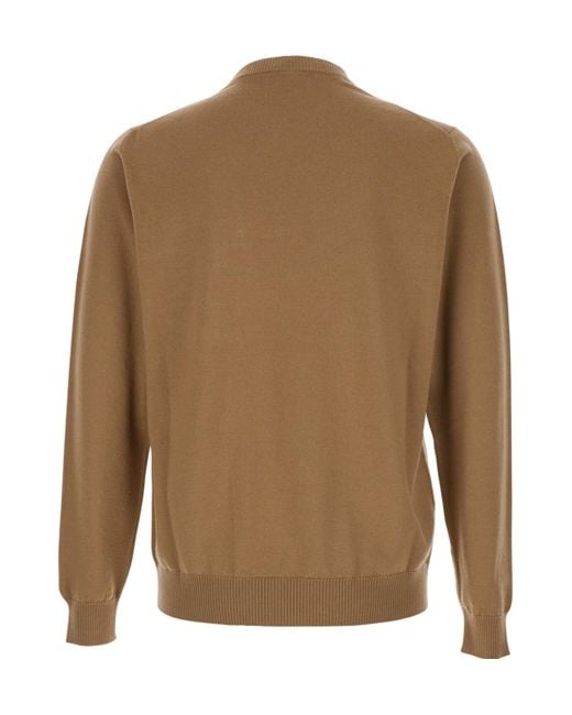 Fendi Brown Ff Embossed Crewneck Jumper for men