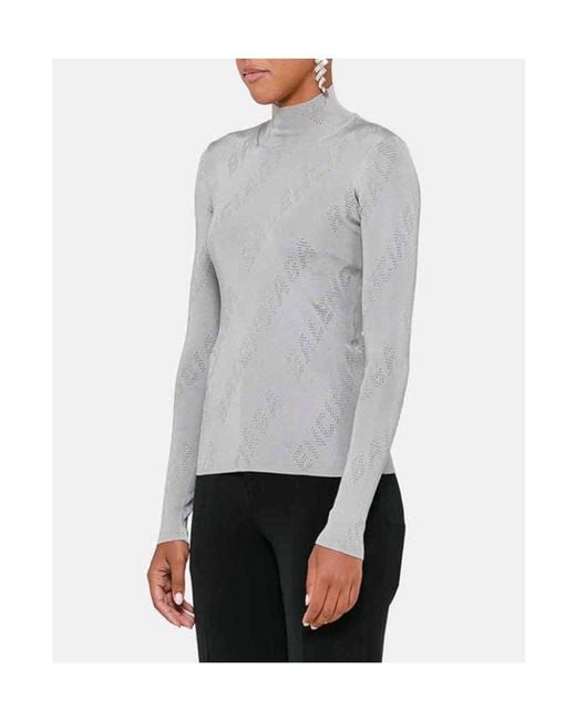 Balenciaga Gray High-Neck Knitted Pullover