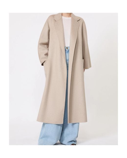 Max Mara Natural Ludmilla Belted Long Coat