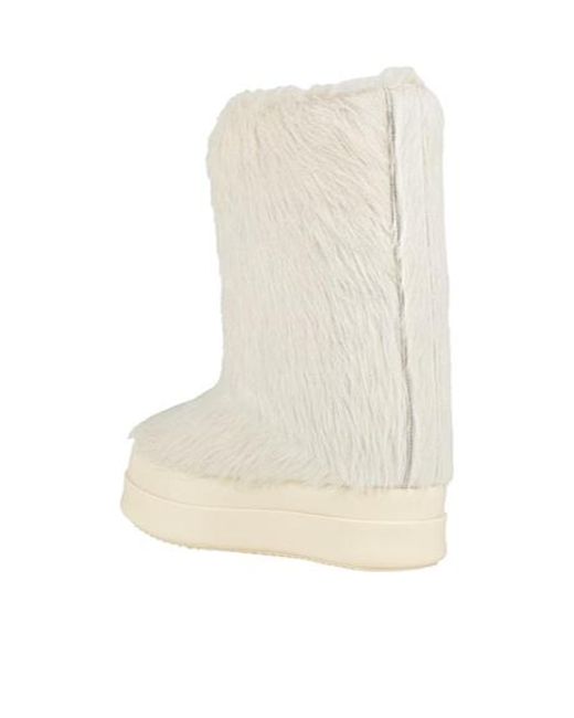 Rick Owens Natural Fleecelined Boots
