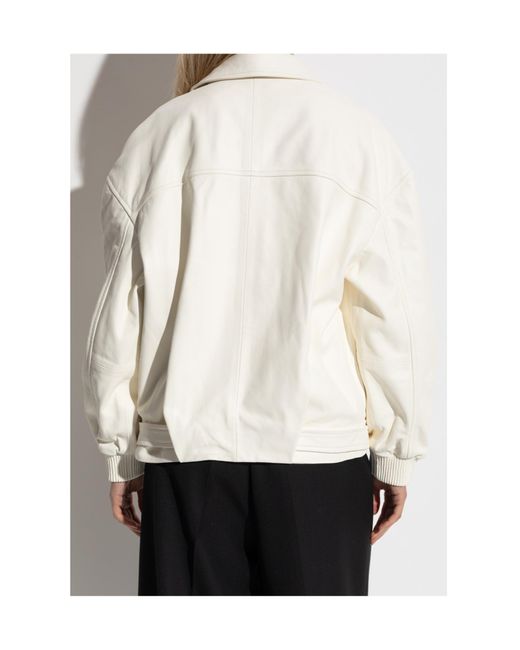 IRO White Long Sleeve Leather Jacket
