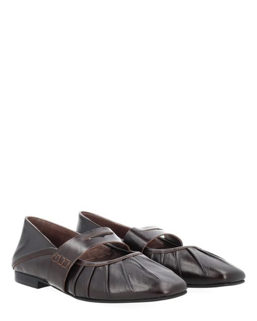 Alohas Brown Bargo Square Toe Ballet Flats
