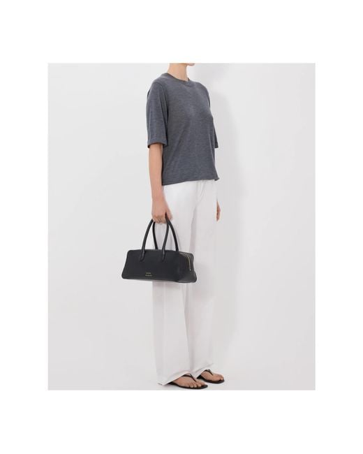 Loulou de Saison Gray Nala 01 Boxy Short Sleeve Top