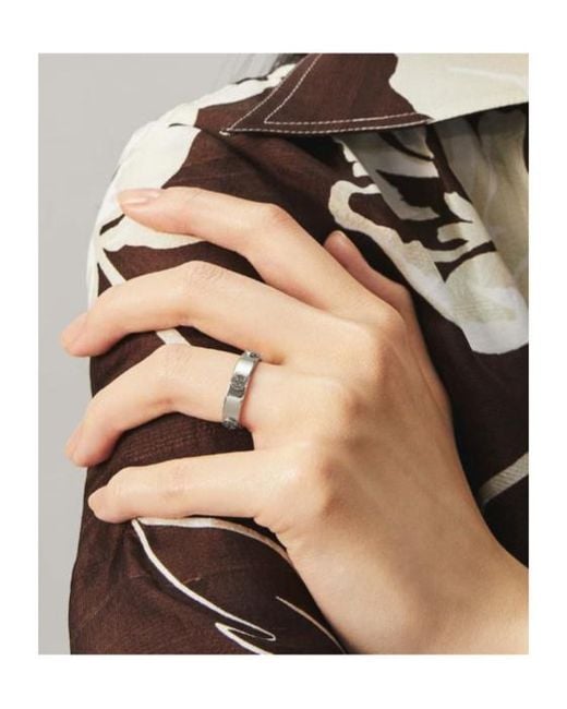 Tory Burch White Miller Ring