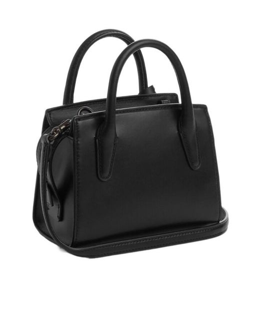 COACH Black Mini Andrea Logo Shoulder Bag