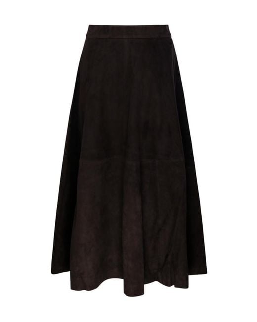 Rohe Black A-Line Midi Skirt