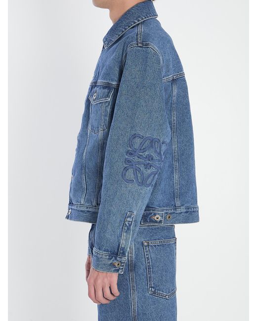 Loewe Blue Anagram Buttoned Jacket for men