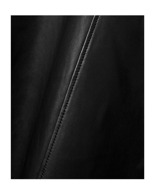 Jason Wu Black Asymmetric Leather Midi Dress