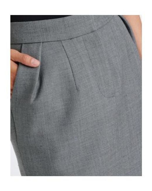 Magda Butrym Gray Wool Pencil Skirt