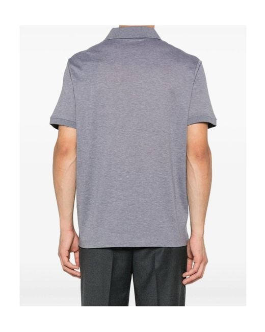 Paul & Shark Gray Embroidered Polo Shirts for men