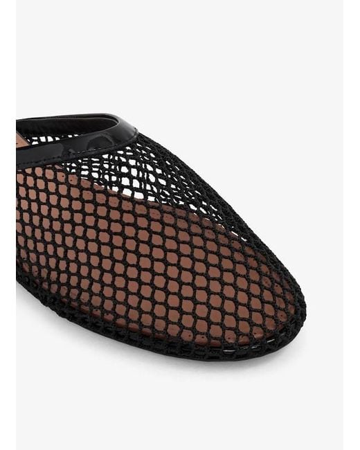 Alaïa Black Fishnet Mules