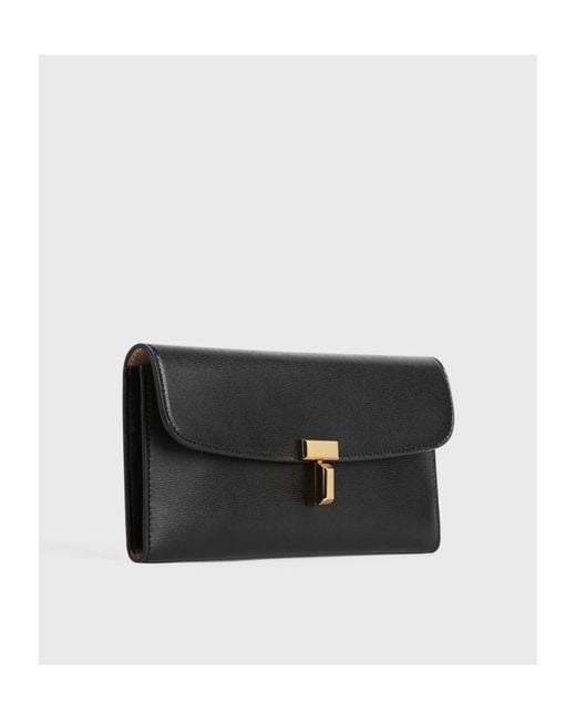 Totême Black Totême T Lock Fold-Over Wallet