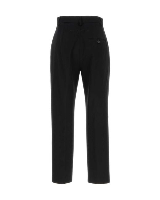 Lanvin Black Cigarette Pleated Tailored Pants