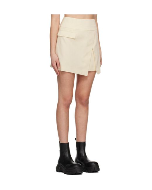 Juun.J White Multi-Layer Mini Skirt