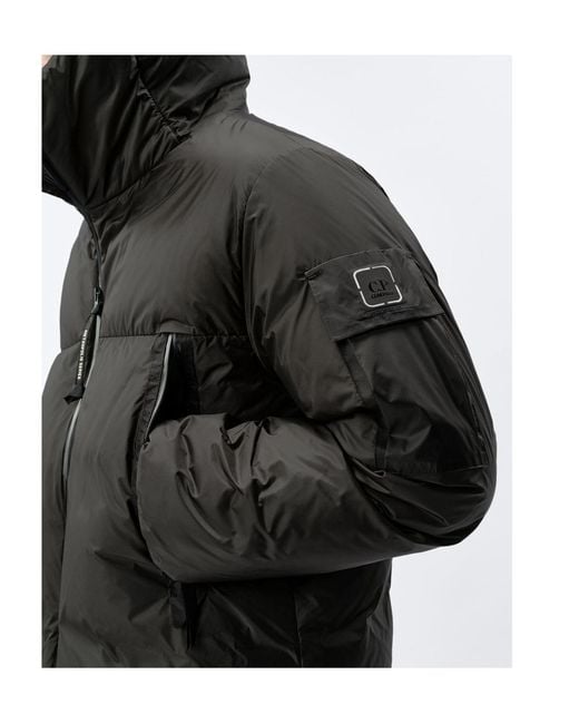 C P Company Black Metropolis Series Metroshield Hooded Down Jacket for men