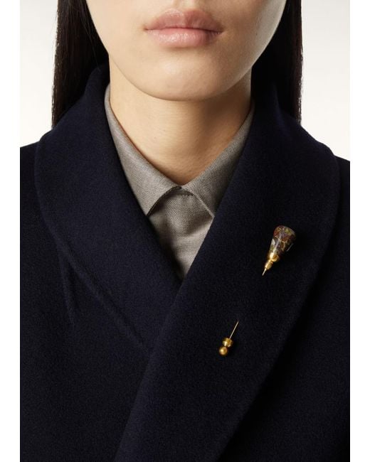 Loro Piana White Stone Pin