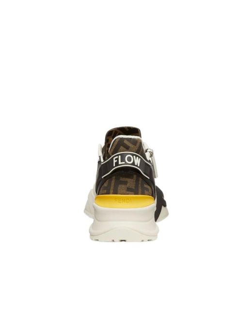 Fendi Multicolor Flow Low-Top Sneakers for men