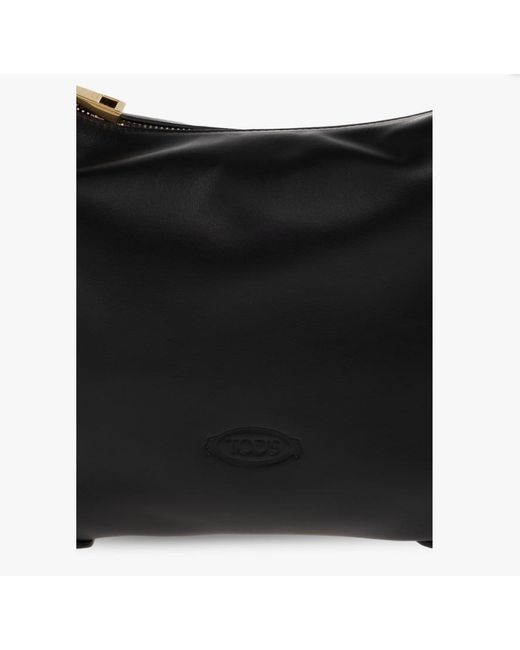 Tod's Black Zippered Shoulder Bag