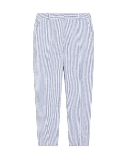 Weekend by Maxmara Blue Seersucker Trousers