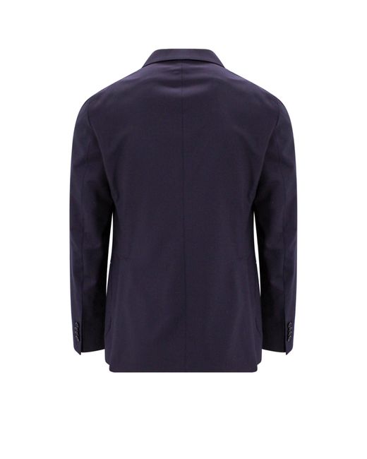 Tagliatore Blue Single-Breasted Virgin-Wool Suit
