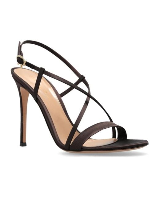 Gianvito Rossi Metallic Larisse Heeled Sandals