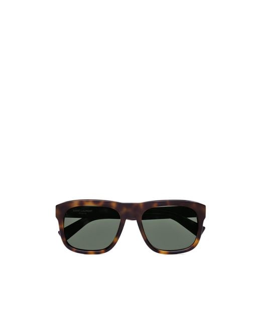 Saint Laurent Black Eyewear Square Frame Sunglasses
