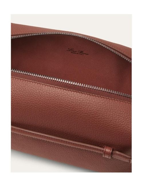 Loro Piana Red Medium Extra Travel Pouch for men