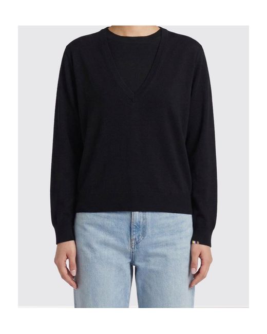 Extreme Cashmere Black Collin V-Neck Knitted Sweater