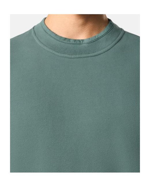 Stone Island Green Logo Patch Long-Sleeved Sweatshirt for men