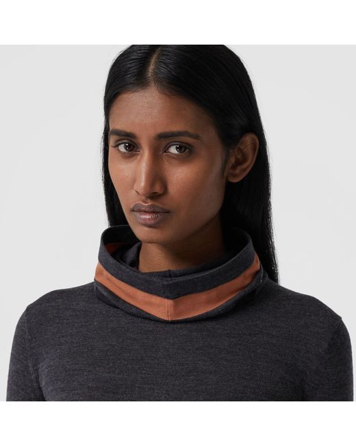 Burberry Black Knitted Roll Neck Jumper