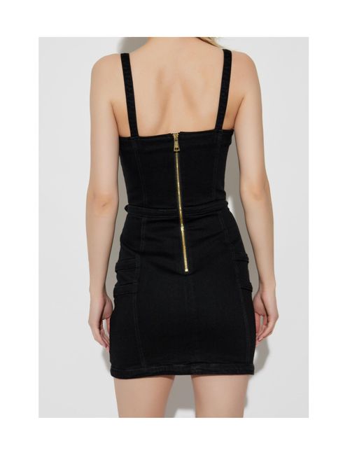 Versace Jeans Black Couture Strappy Short Dress