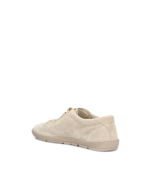 Brunello Cucinelli White Low Top Lace Up Sneakers for men