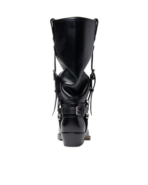 Fendi Black Count Leather Boots