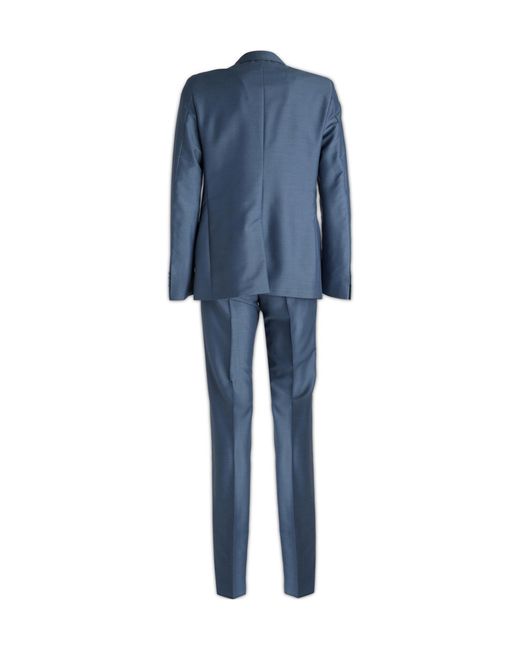 Prada Blue Single-Breasted Long-Sleeved Suit for men