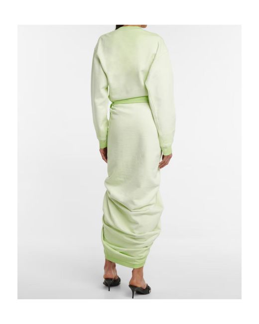 Y. Project Green Gradient Long-Sleeved Dress