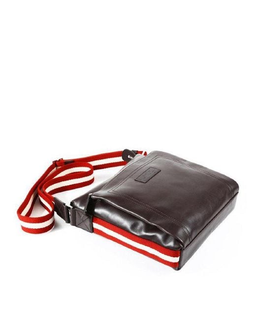 Bally Brown Logo Shoulder Bag for men