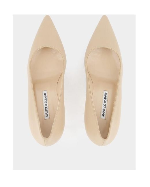 Manolo Blahnik Natural Tora Slip-On Pumps