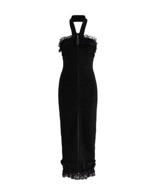 Self-Portrait Black X Christopher Kane Lace-Trimmed Midi Dress