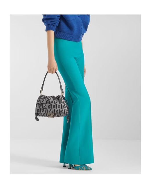 Fendi Blue Elevated Mini Trousers For
