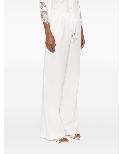 Ermanno Scervino White Drawstring Trousers