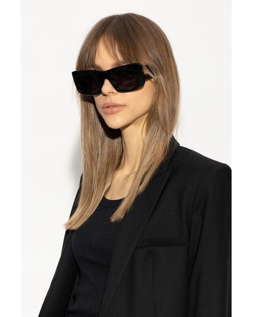 Balmain Gray Eyewear Rectangular-Frame Sunglasses for men